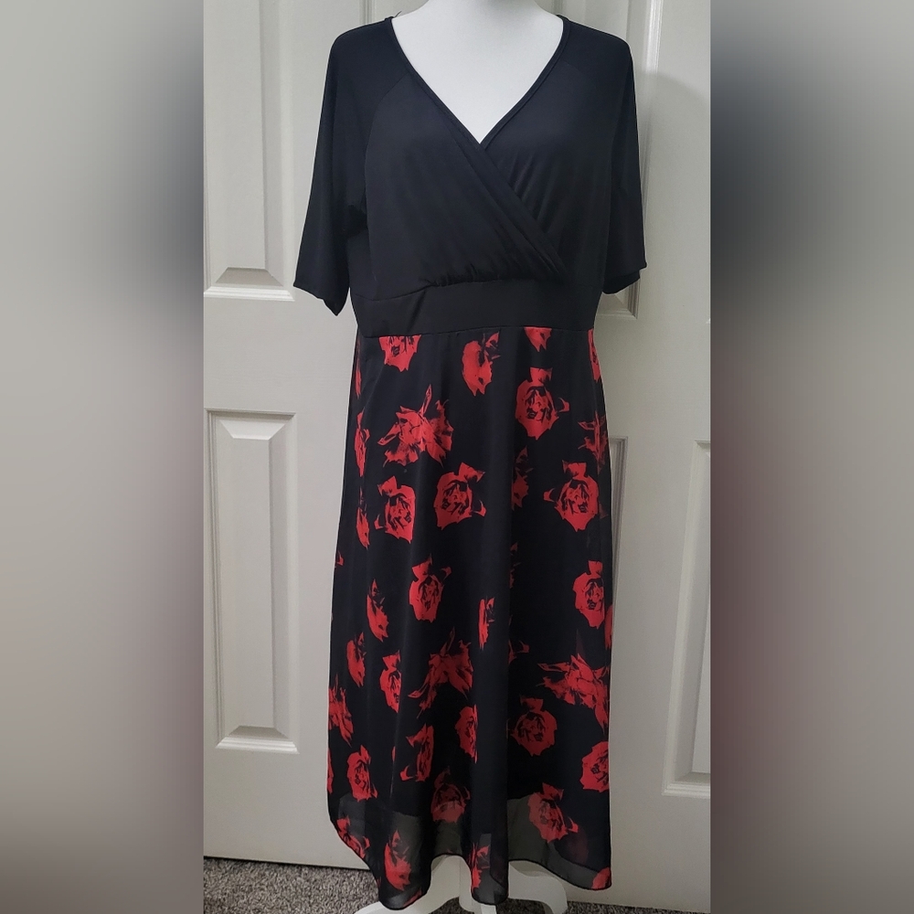 2xl wrap front dress